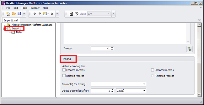 The tracing controls