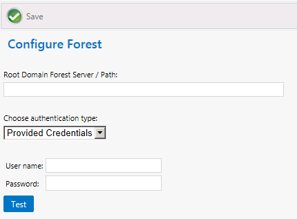 Adding an Active Directory Forest