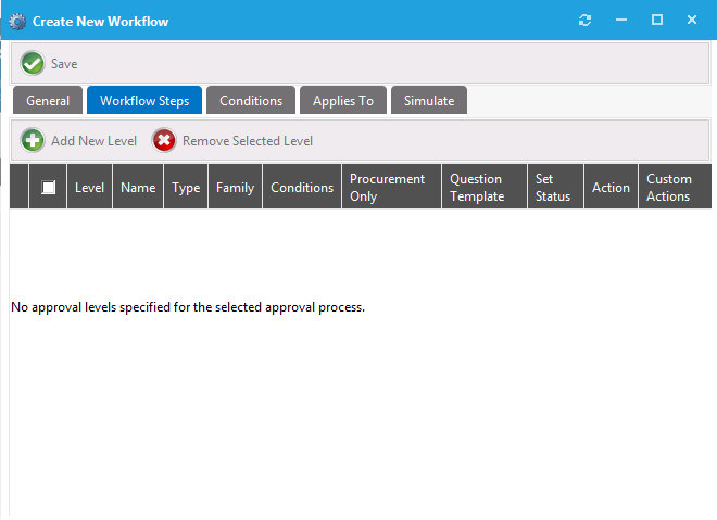 Creating a New Approval Workflow