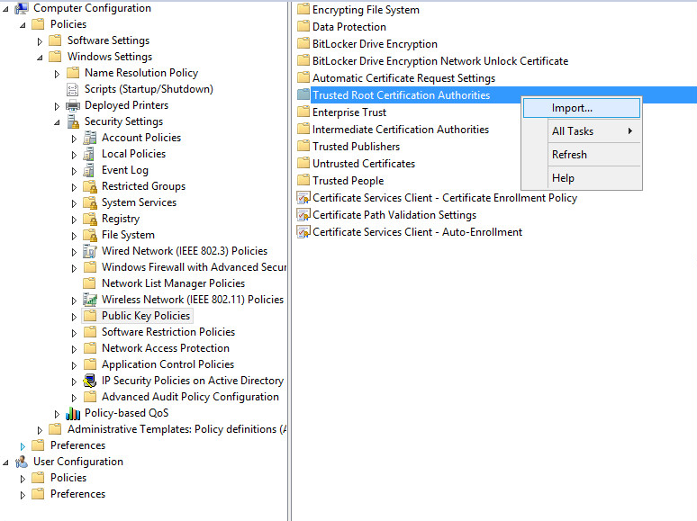 Creating the WSUS-CSI GPO Manually